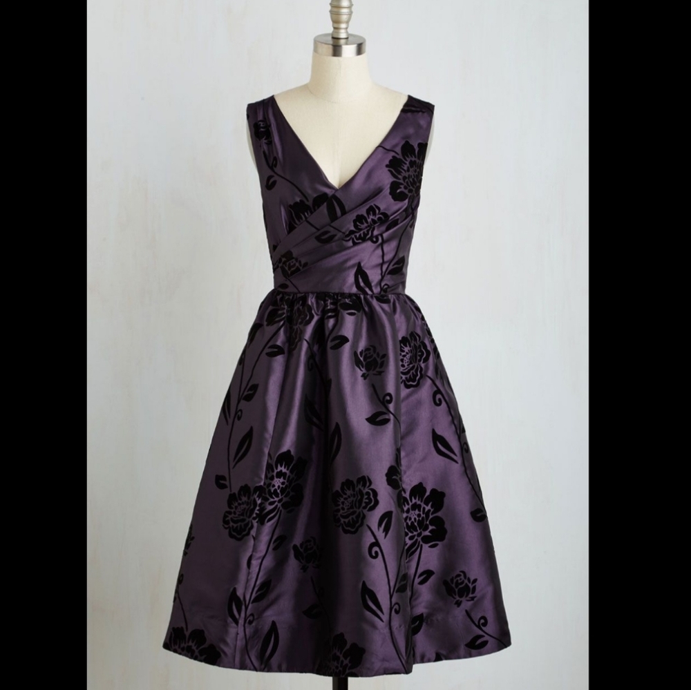 Modcloth Plum Party Dress